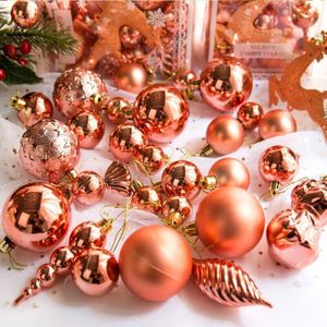 Jaar Kerstversiering 30 Stks/doos Van Licht Bal Geschenkdoos Raamdecoratie Opknoping Bal Kerstboom Hanger Speelgoed