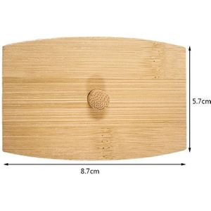 Make Wattenschijfje Organizer Badkamer Opbergdoos Voor Wattenstaafjes Cosmetica Sieraden Make Remover Pad Container Met Bamboe Deksel