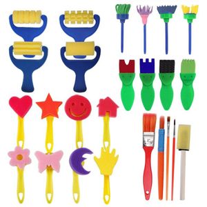 DIY Schilderen Gereedschap Postzegels Speelgoed Bloem Stempel Spons Borstel Set Art Supplies Voor Kinderen Verf Leren Coloring Tool