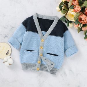 0-18M Pasgeboren Kind Baby Winter Kleding Lange Mouwen Gebreide Vest Trui Voor Jongen Meisje Causale Plain Warm knitwear Outfit
