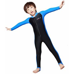Kinderen Badmode Jump Suit Snorkelen Duiken Huid Lange Mouwen Uv Bescherming Pak Floatsuit Voor Jongens Of Meisjes
