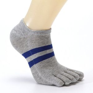Katoen Mannen Ankle No Show Sokken Met Tenen Gestreepte Solid Ademende Deodorant, onzichtbare Vijf Vinger Boot Sokken Calcetines Heet Verkoop