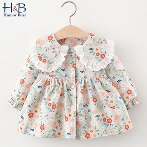 Humor Beer Baby Jurk Lente Herfst Lange Mouw Baby Doll Kraag Floarl Gedrukt Prinses Patry Jurk Peuter 0-24M