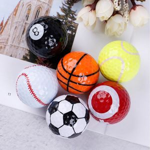 6 Stk/partij Golf Apparatuur Voetbal Basketbal Tabletennis Baseball Golf Ballen Roman Dubbele Bal Tweedelige Bal