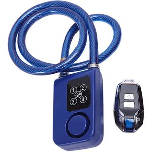 Y787R Fiets Lock Anti-Diefstal Beveiliging Draadloze Afstandsbediening Alarm Lock 4-Digit Led (Blauw)