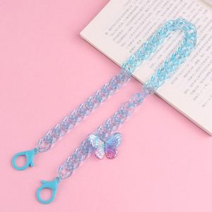 Chic Vrouwen Lanyard Zonnebril Chain Acryl Leesbril Kettingen Vlinder Opknoping Hals Ketens Snoeren Houder Brillen Strap