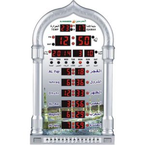 Led Digitale Home Decor Azan Klok Moskee Ramadan Moslim Gebed Islamitische Muziek Spelen Tijd Herinneren Kalender Muur Tafel