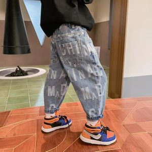 Peuter Jongens Casual Jeans Broek Lente Herfst Denim Broek Voor Kinderen Jongen Kinderen Losse Broek Kleding 6 8 10 12 jaar