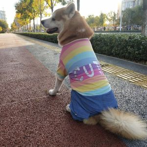Lente Zomer Grote Hond Kleding Jumpsuit Grote Hond Kleding Outfit Corgi Japanse Akita Samojeed Husky Golden Retriever Kostuums