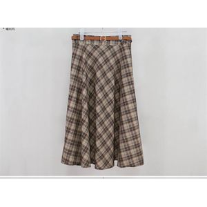 Elastische Taille Vintage Rokken Plus Size Harajuku Koreaanse Plaid Rok Vrouwen Hoge Taille School Meisjes Mid Carf Plooirok