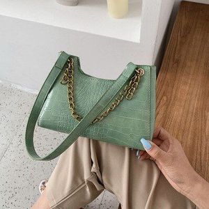 Vrouwen Tassen Handtas Alligator Vrouwelijke Schoudertas Pu Lederen Ketting Vintage Mode Stijl Messenger Bags Enkele Toevallige Zak