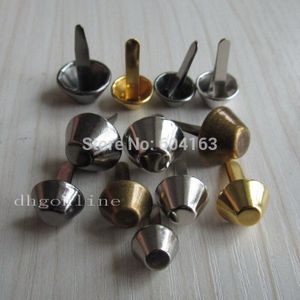 100 STKS 10mm 3/8 ""Portemonnee Handtas Voeten NAILHEADS Stud Spike Nickle Brons Goud Zwart