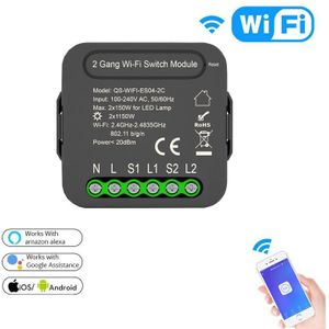 Tuya Wifi Intelligente Switch Module App Afstandsbediening Diy Breaker 100-240V, smart Home Voice Controlld Via Alexa Google Thuis
