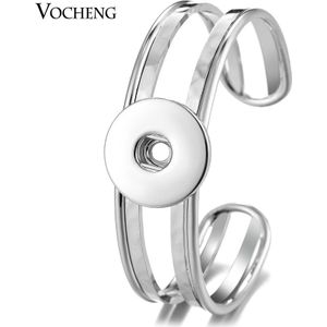 Open Bangle Gember Snap Sieraden Dubbele Vocheng Verwisselbare Voor 18Mm Knop NN-592