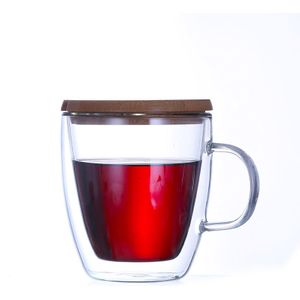 Joudoo Dubbele Lagen Glas Cup Hittebestendig Glas Materal Koffie Thee Kopjes 350 Ml 450 Ml Handgemaakte Prachtige 40
