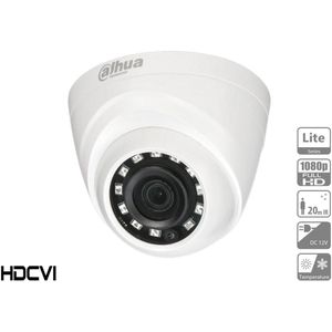Dahua HAC-HDW1200RP Analoge Camera Dome 1080 Mp 2.8Mm Vaste IP67 DC12V Dahua Hdcvi Smart Ir Plastic Behuizing Heeft