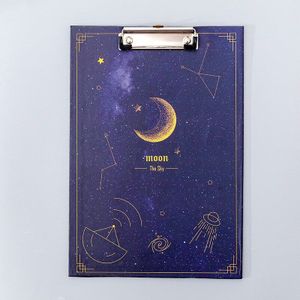 Creatieve Droom Sterrenhemel Star Sky A4 Klembord Bestand Board Clip Paperclip Student Pad Board Woord Map