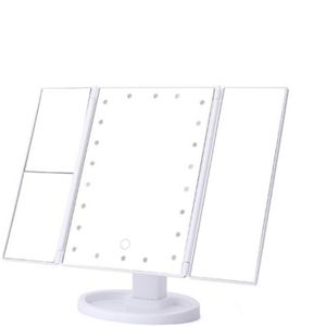 Draagbare Led Licht Make-Up Spiegel Vanity Lights Compact Make Up Pocket Spiegels Vanity Cosmetische Hand Vouwen Led Spiegel Lamp