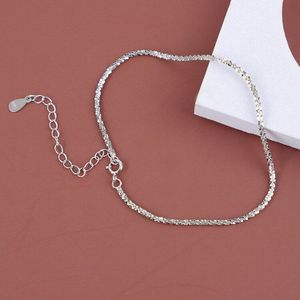 Vrouwen Verklaring Enkelband Echt 925 Sterling Zilveren Luxe Gevoel Vrouwelijke Enkelband