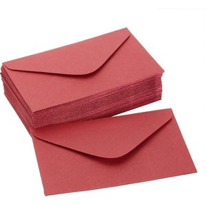 50 Stuks Vintage Retro Kleine Gekleurde Lege Mini Papier Enveloppen Bruiloft Uitnodiging Envelop Wenskaarten Envelop
