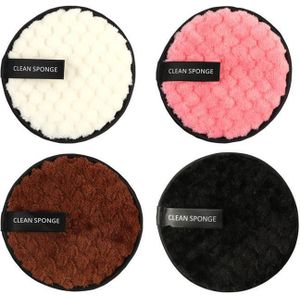 4 Stuks Microfiber Doek Pads Gezicht Make-Up Remover Puff Gezicht Reinigen Handdoek Herbruikbare Katoen Double Layer Nail Art Schoonmaken