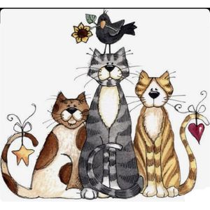 Drie Katten Ransparent Clear Postzegels Metalen Snijden Sterven Siliconen Afdichtingen Voor Diy Scrapbooking Fotoalbum Kaart Maken
