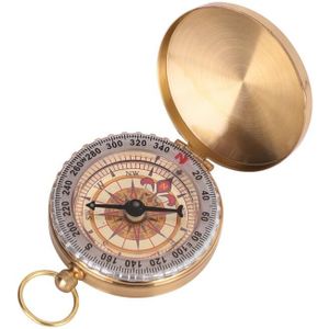 metalen flip kompas kompas, outdoor bergbeklimmen met nachtlampje survival pocket kompas