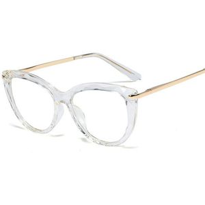 Lnfcxi TR90 Vrouwen Transparante Brilmonturen Metalen Lente Been Vrouwelijke Crystal Multi Sectie Brillen Frames Óculos