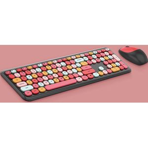 Mini Multi-Colour 2.4G Draadloze Toetsenbord En Muis Kit Voor Pc Laptop, Energiebesparing