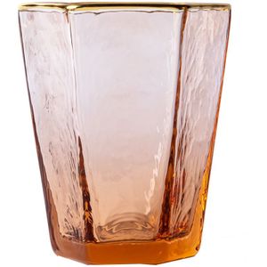Amber Zeshoekige Whiskey Glas Mok Goud Rom Cocktail Glazen Beker Champagne Glas Party Diner Wijnglas Elegante Voor Bar Pub