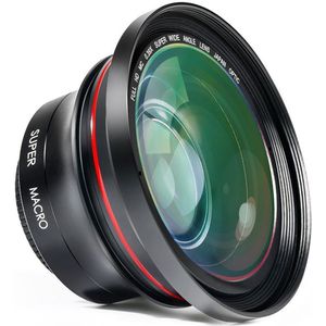 Ordro Camera Lens Hd 0.39X Super Groothoek Lens Camcorder Video-opname (FS-1)