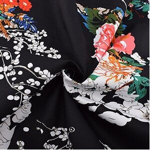 Chainho, Peonage Bloem, gedrukt Stretch Poplin/Plain Katoen Stof Voor Diy Quilten & Naaien Dress Shirt Rok Doek Materiaal, 50x142cm