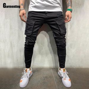 Garmenting Plus Size Heren Jeans Demin Broek Lente Herfst Mode Hip Hop Broek Mannen Toevallige Multi-Zakken skinny Broek