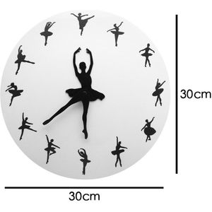 Ballet Tijd Wandklok Ballerina Dancer Ballet Decoratieve Klok Muur Horloge Meisjes Kamer Dansen Studio Decor Ballet Dansers