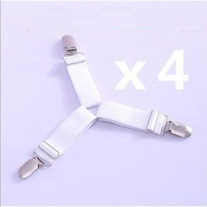 4Pcs Grijpers Jarretel Koord Haak Loop Sluitingen Verstelbare Elastische Matrashoes Verstelbare Bed Sheet Fasteners Bandjes