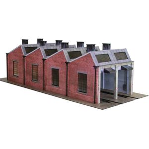 1:150 1:87 N Schaal Handgemaakte Model Trein Reparatie Winkel Zand Tafel Papier Reparatie Kamer Model Voor Kinderen Onderwijs Speelgoed