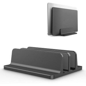 Verticale Laptop Stand Aluminium Verstelbare Desktop Dubbele Slot Notebook Tablet Mount Base Holder Dock Voor Macbook Pro Air