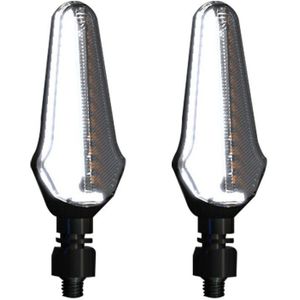 Super Heldere Motorfiets Indicatoren Vloeiende Knipperlichten Universal 12 LED Motorfiets Richtingaanwijzer LED Bi-kleur Heldere Lichten