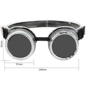 Leepee Steampunk Bril Verstelbare Lassen Punk Gothic Zonnebril Vintage Beschermende Gears Eyewears