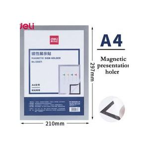 Deli 2 pcs white board opknoping muur zachte magnetische sterke zuigkracht A4/A3 drukgevoelige lijm magnetische presentatie map