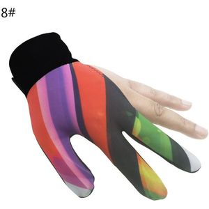 1 Pc Biljart Drie Vinger Handschoenen Lycra Anti Skid Snooker Handschoen Zwembad Linkerhand