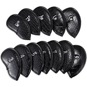 AD-12Pcs Prachtige Pu Golf Club Cap Protector Golf Iron Head Cover Set Accessoires