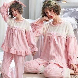 Winter Dikke Warme Flanel Moederschap Verpleging Nachtkleding Voeden Pyjama Kleding Voor Zwangere Vrouwen Zwangerschap Slaap Lounge Wear