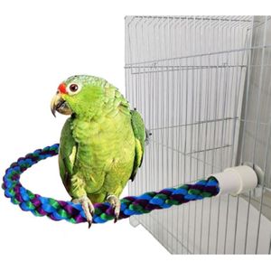 1Pcs Parrot Katoen Touw Klimtouw Bite Speelgoed Roterende Ladder Huisdier Vogel Chew Pikken Speelgoed Stand Zitstokken