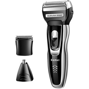 3in1 Oplaadbare folie elektrische scheerapparaat baard trimmer scheerapparaat voor mannen stoppels scheren machine facial trimeer neus trimmer