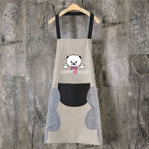 Cartoon Koken Keuken Schort Voor Vrouw Mannen Chef Ober Cafe Shop Bbq Kapper Schorten Slabbetjes Keuken Accessoire #15