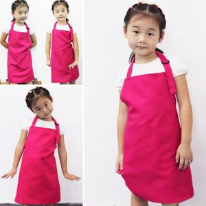 Plain Schort Voorvak Bib Keuken Koken Craft Baking Art Jamming Kids