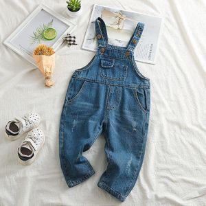 Baby Mode Overalls En Najaar Peuter Broek Baby Jongens Denim Broek Overalls Kinderen Katoen Casual Jumpsuit Meisjes Bib Broek