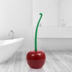 Toiletpot Borstelhouder Leuke Cherry Vorm Wc Wasborstel Huishoudelijke Borstel Voor Badkamer Toilet Lange Handvat