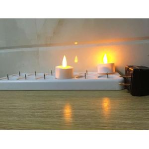 Geel Flicker Led Kaarsen Oplaadbare Thee lichten Kaars Lamp/Batterij-aangedreven Decoratieve Kaarsen Voor Bruiloft